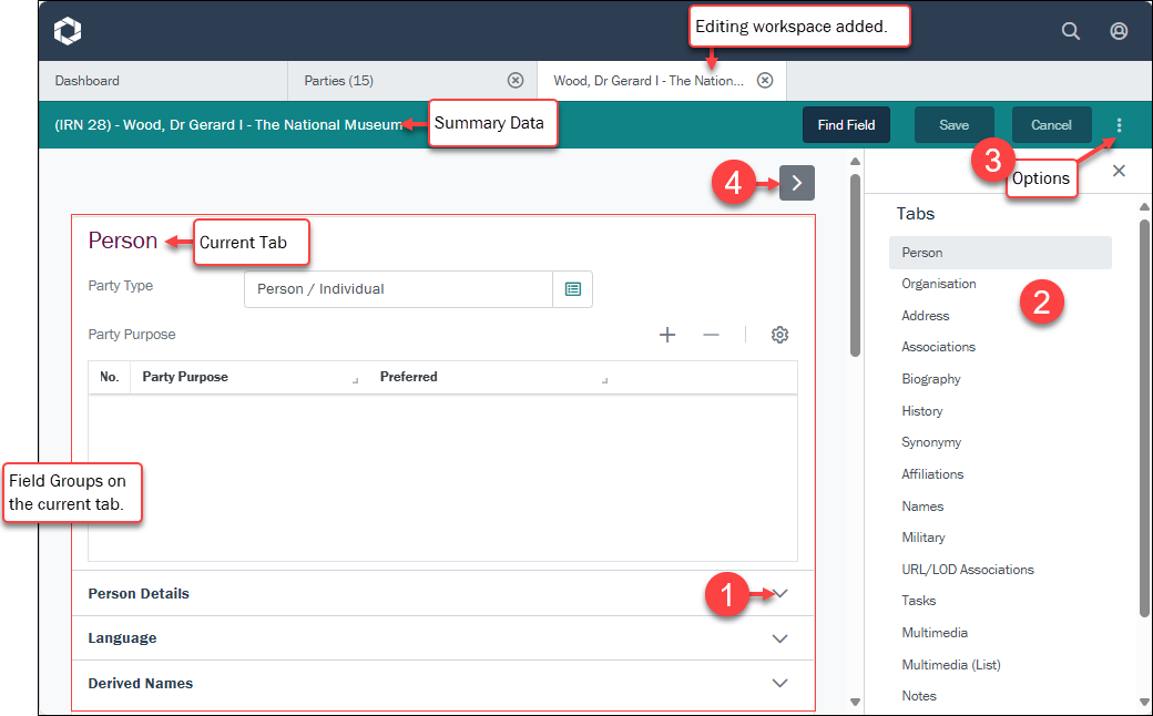 Click to enlarge Edit record
